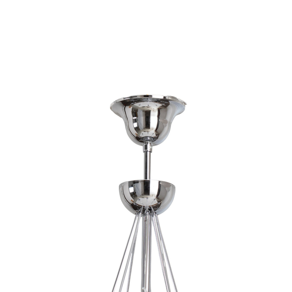 Lysekrone Retro 8-lys dimbar krom Ø70 cm E14 nærbilde av kromfinish