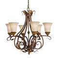 Lysekrone Sonoma Valley 6-lys dimbar bronse krem foran