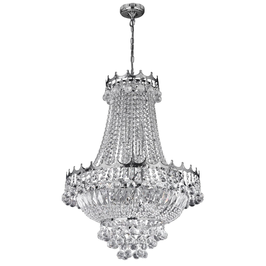 Lysekrone Versailles krystall krom 9-armet bakside