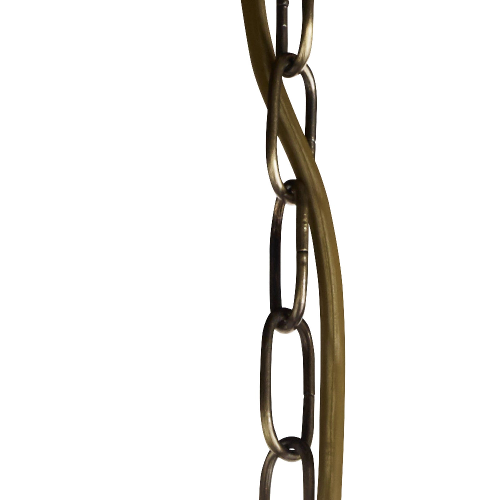 Lysekrone Zanzibar 6-lys antikk messing Ø50 cm montert i rom