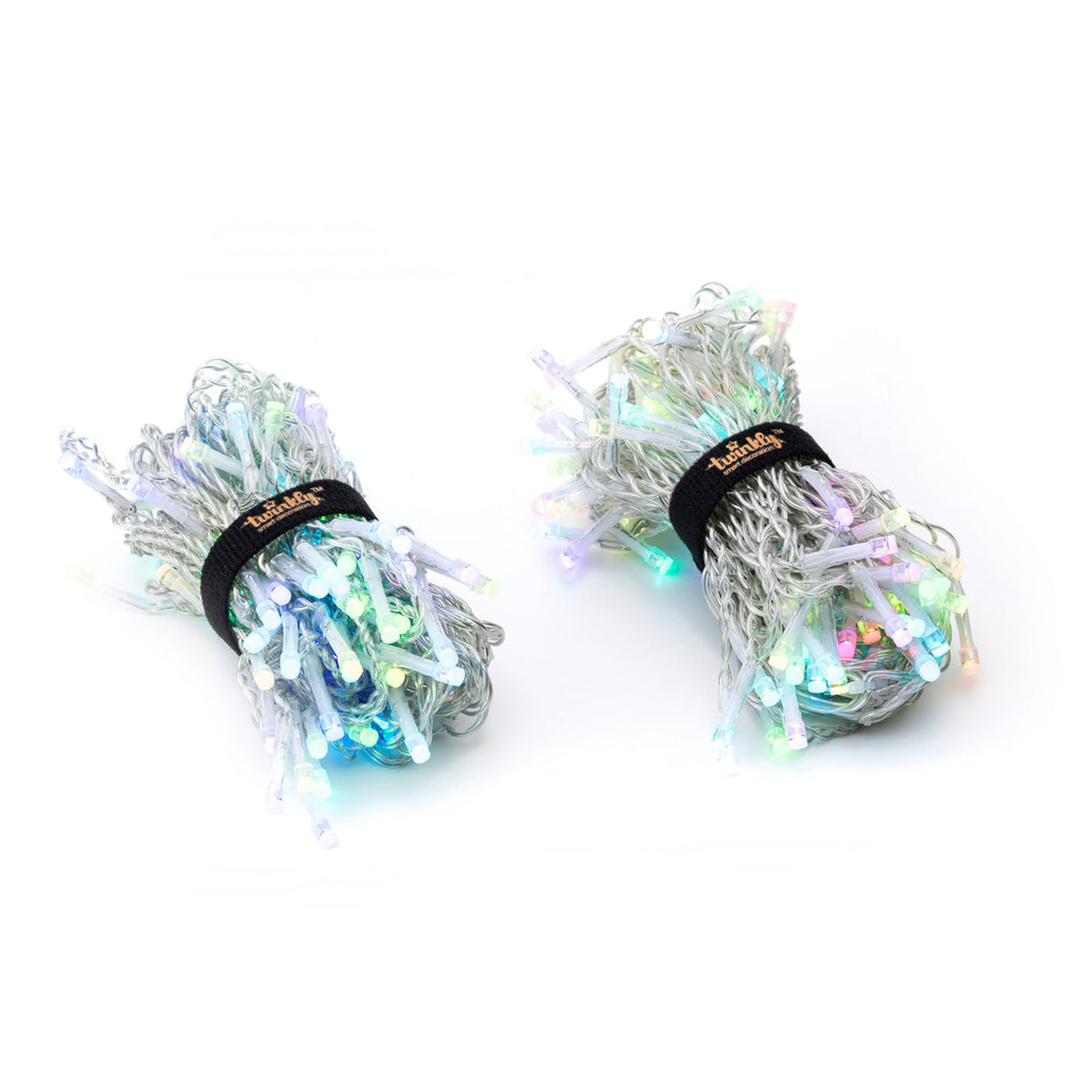 Detalj av Lysgardin Twinkly RGBW 210 LED smart dimbar IP44 utendørs