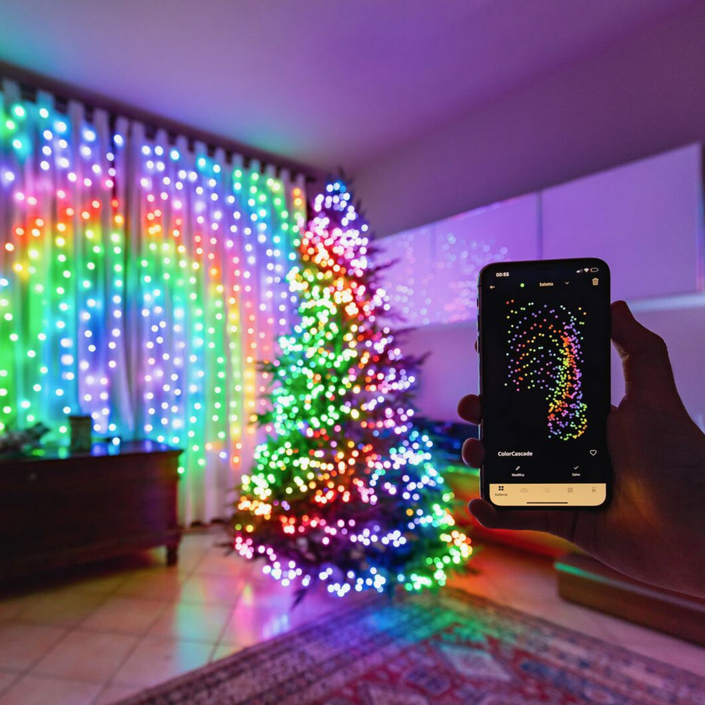 Lyslenke Twinkly RGB 250 lys 20 m dimbar WiFi IP44 med app-styring
