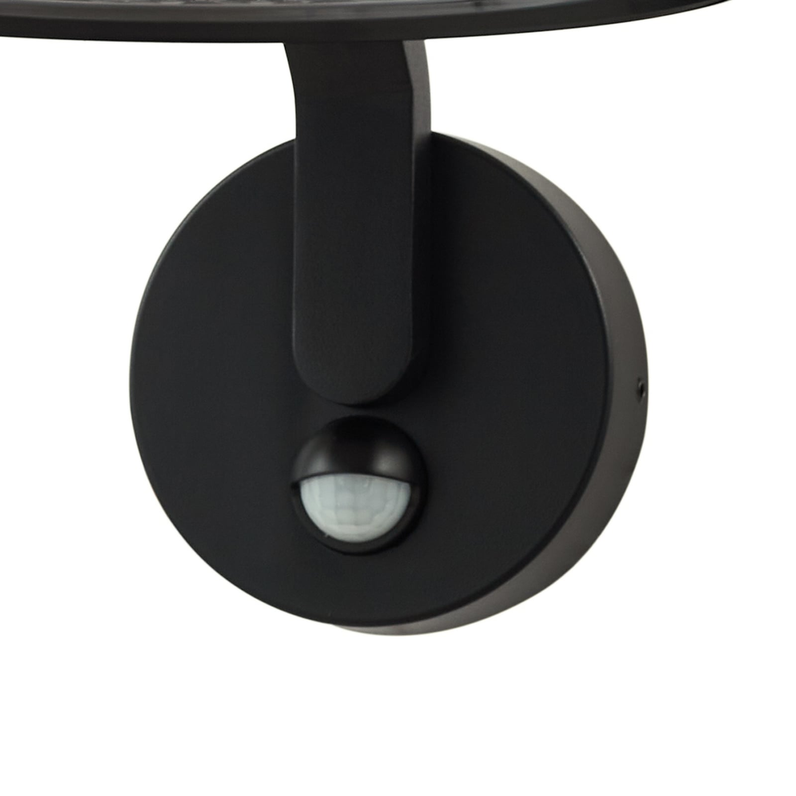 Lysutstråling fra LED utevegglampe Capelo med bevegelsessensor svart