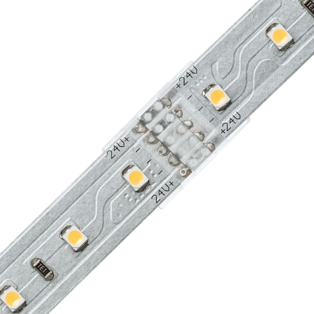 Montert MaxLED clip-to-clip kobling hvit plast på LED-strip
