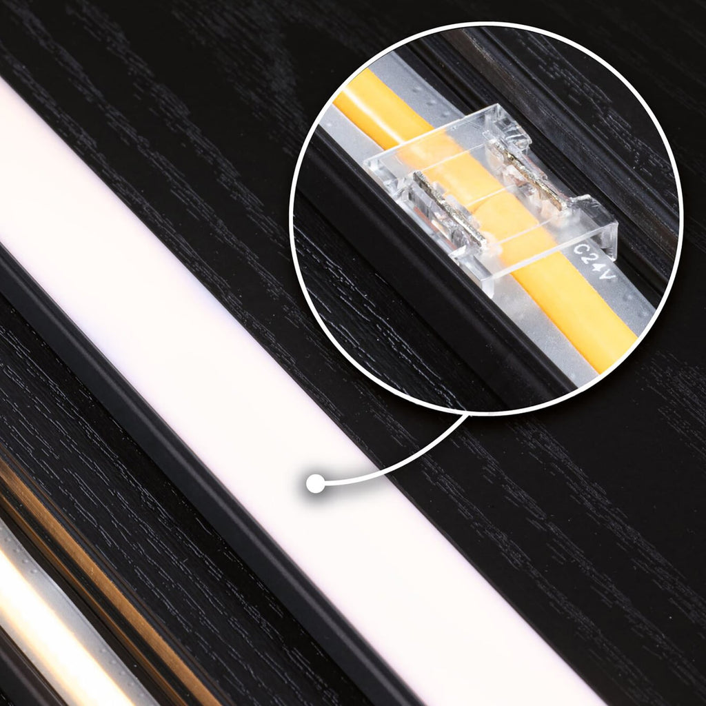 Montert MaxLED COB connector-sett for LED-stripe