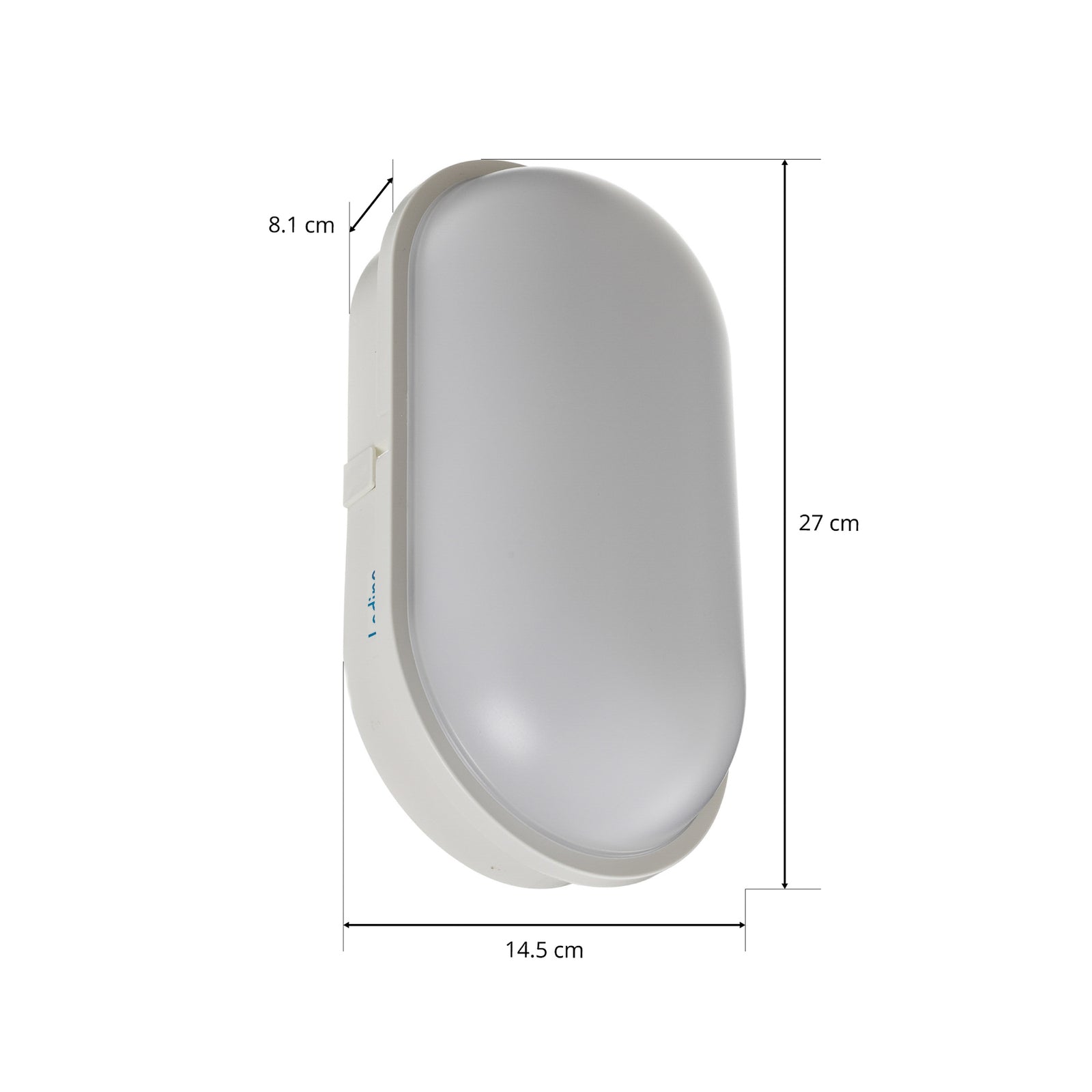 LED utevegglampe Schwabing XXL oval hvit miljøbilde