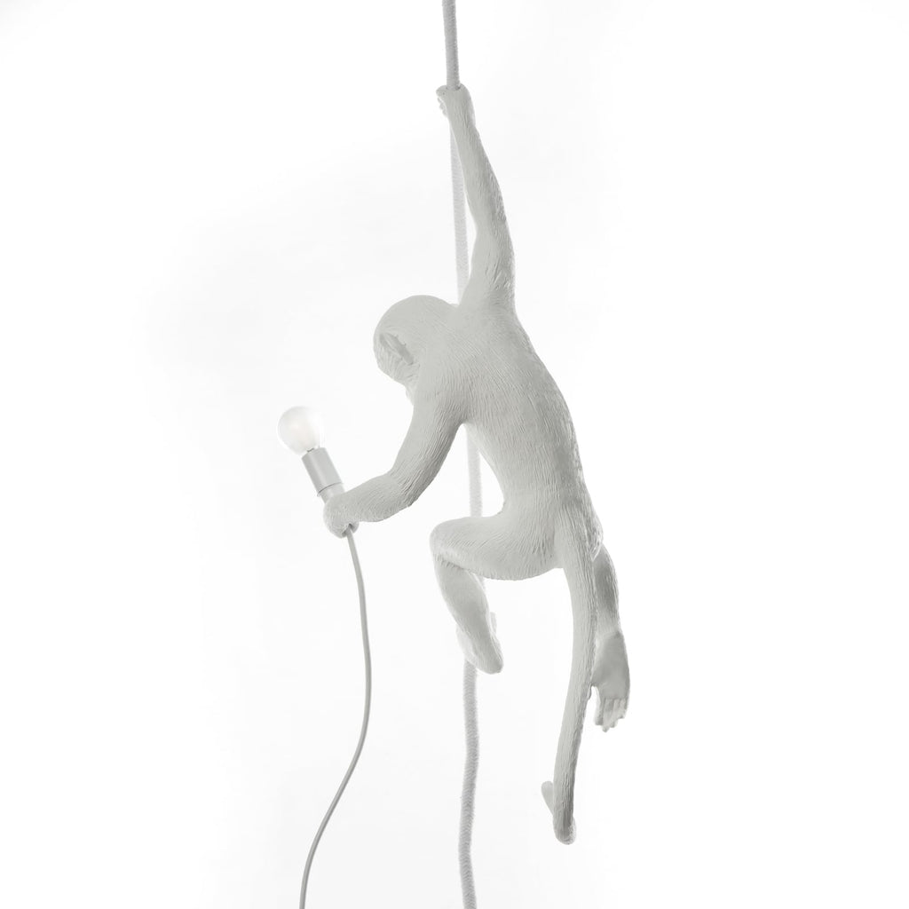 Monkey Lamp dekorativ pendellampe hvit hengende montert