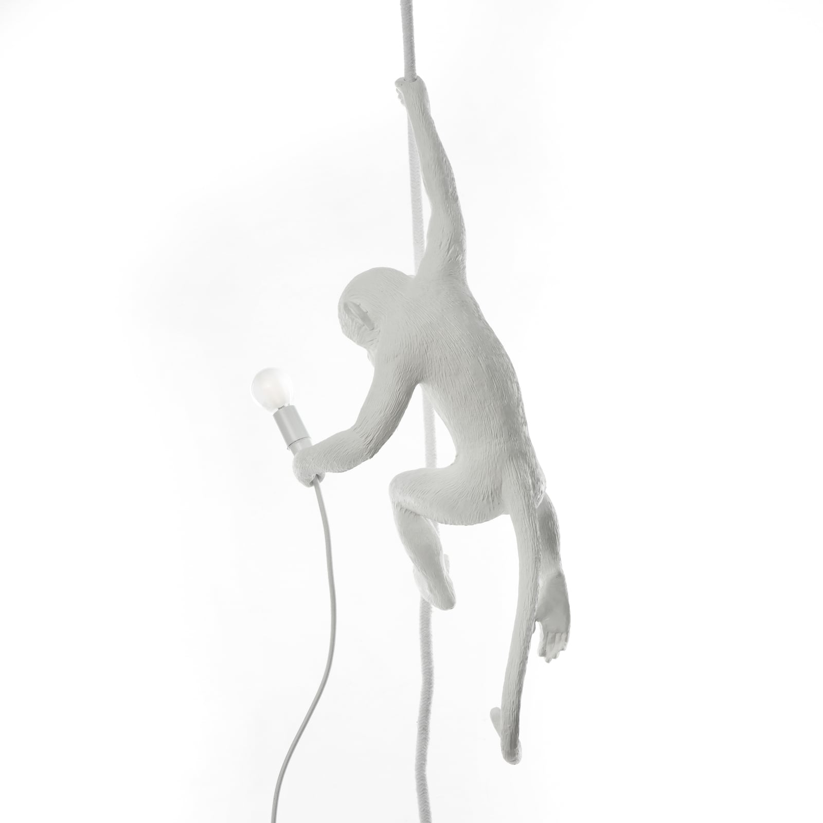 Monkey Lamp dekorativ pendellampe hvit hengende montert