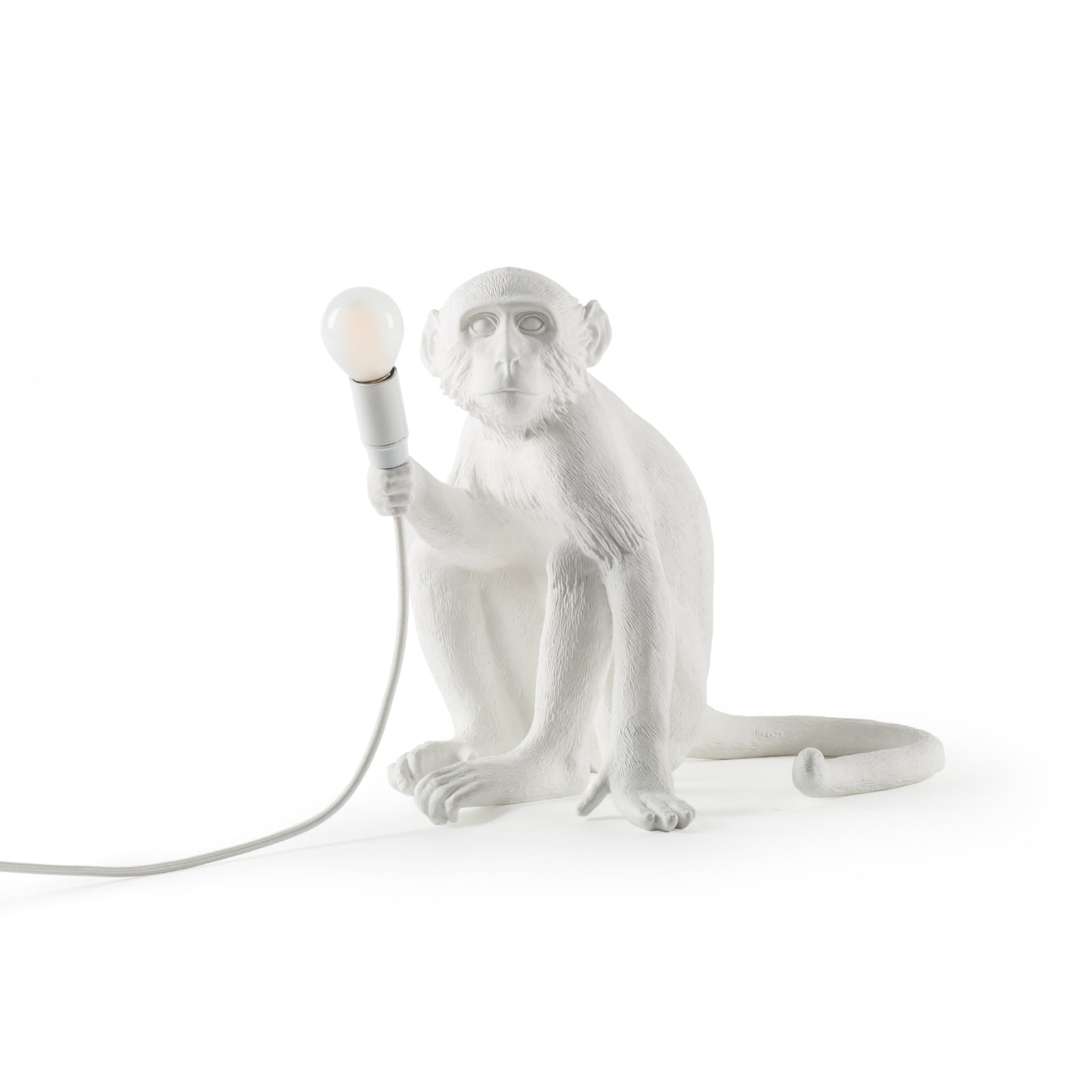 Monkey Lamp sittende hvit E14 - SELETTI forfra