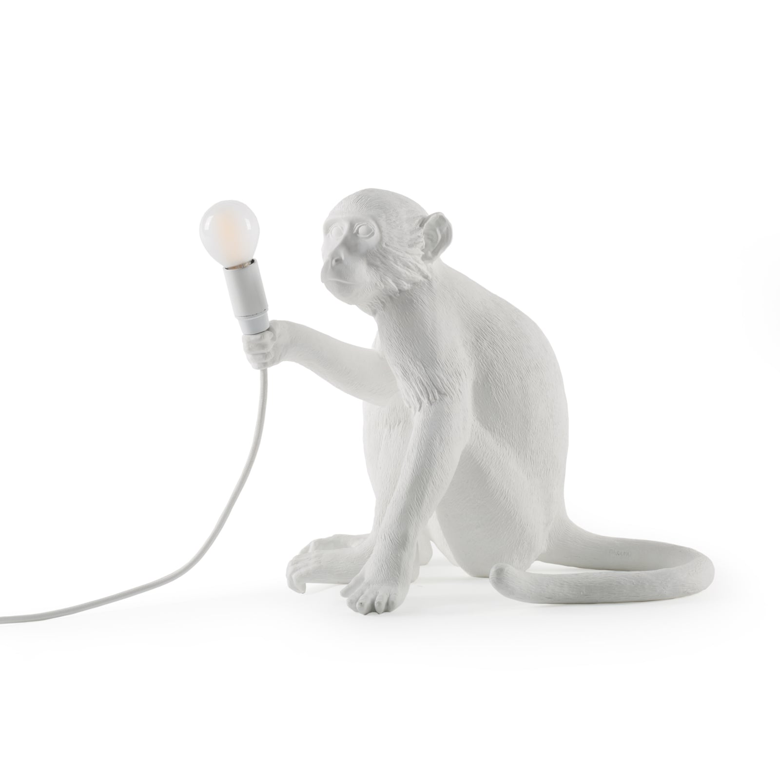 Monkey Lamp sittende hvit E14 - SELETTI bakside