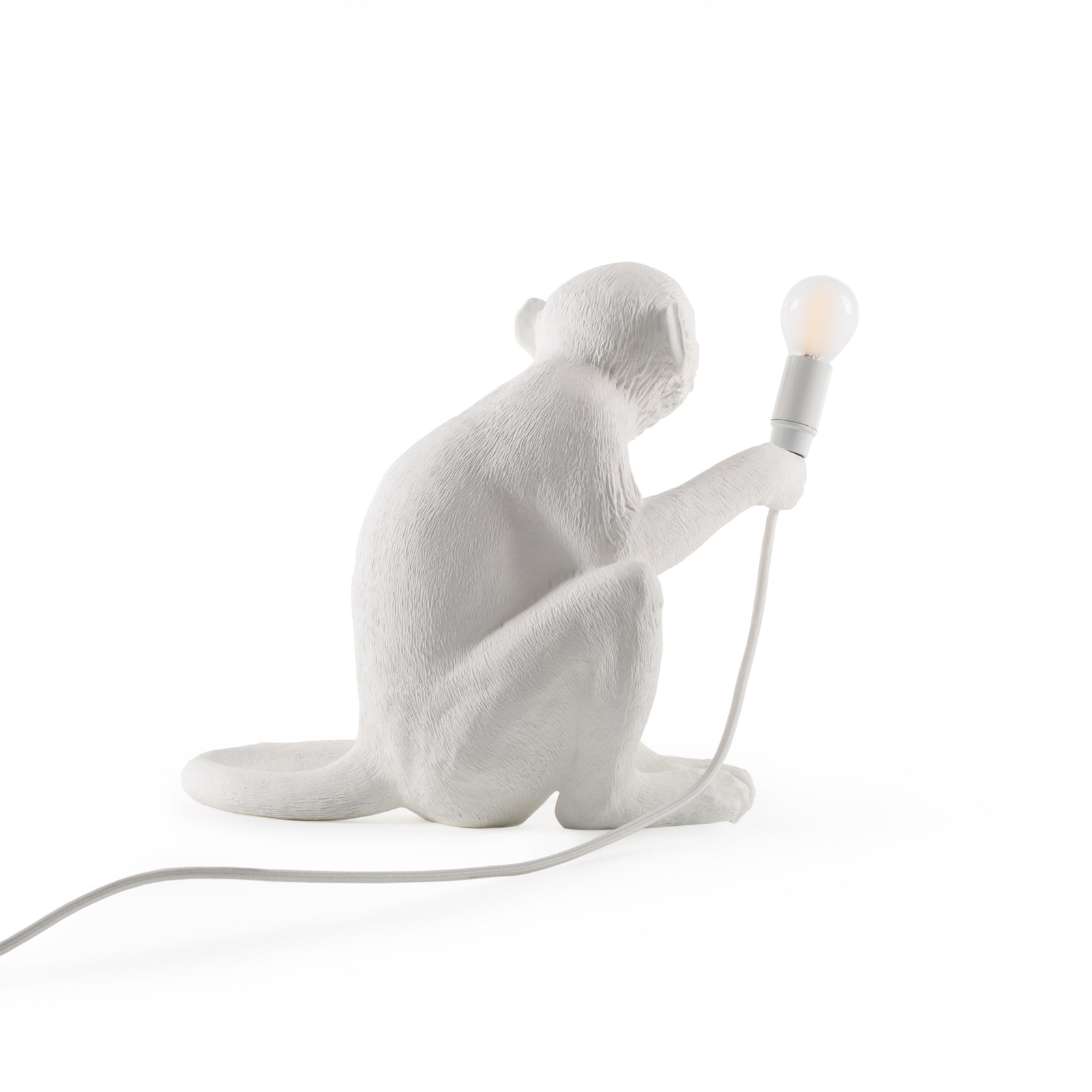 Detalj av Monkey Lamp sittende hvit E14 - SELETTI