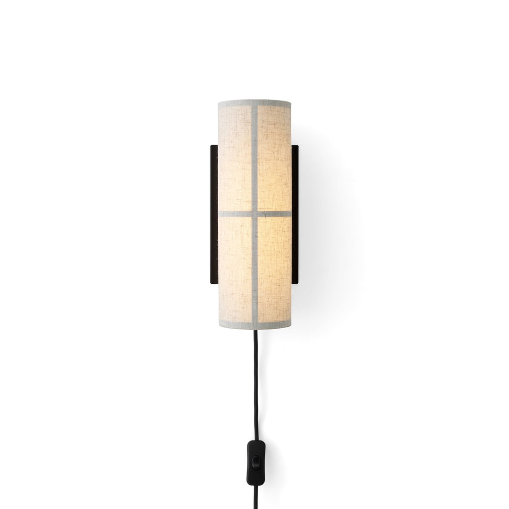 Vegglampe Hashira LED lin med støpsel 30 cm natur montert på vegg