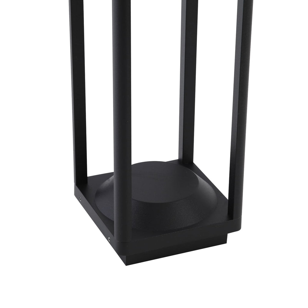 LED solcelle sti-lampe Nilea med bevegelsessensor svart monteringsdetalj