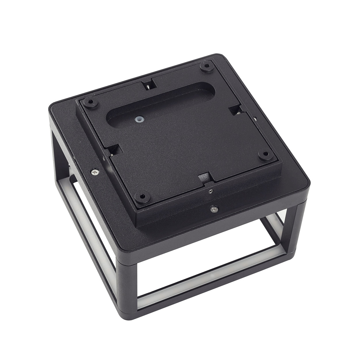 LED utevegglampe Thorvid svart aluminium monteringsdetalj
