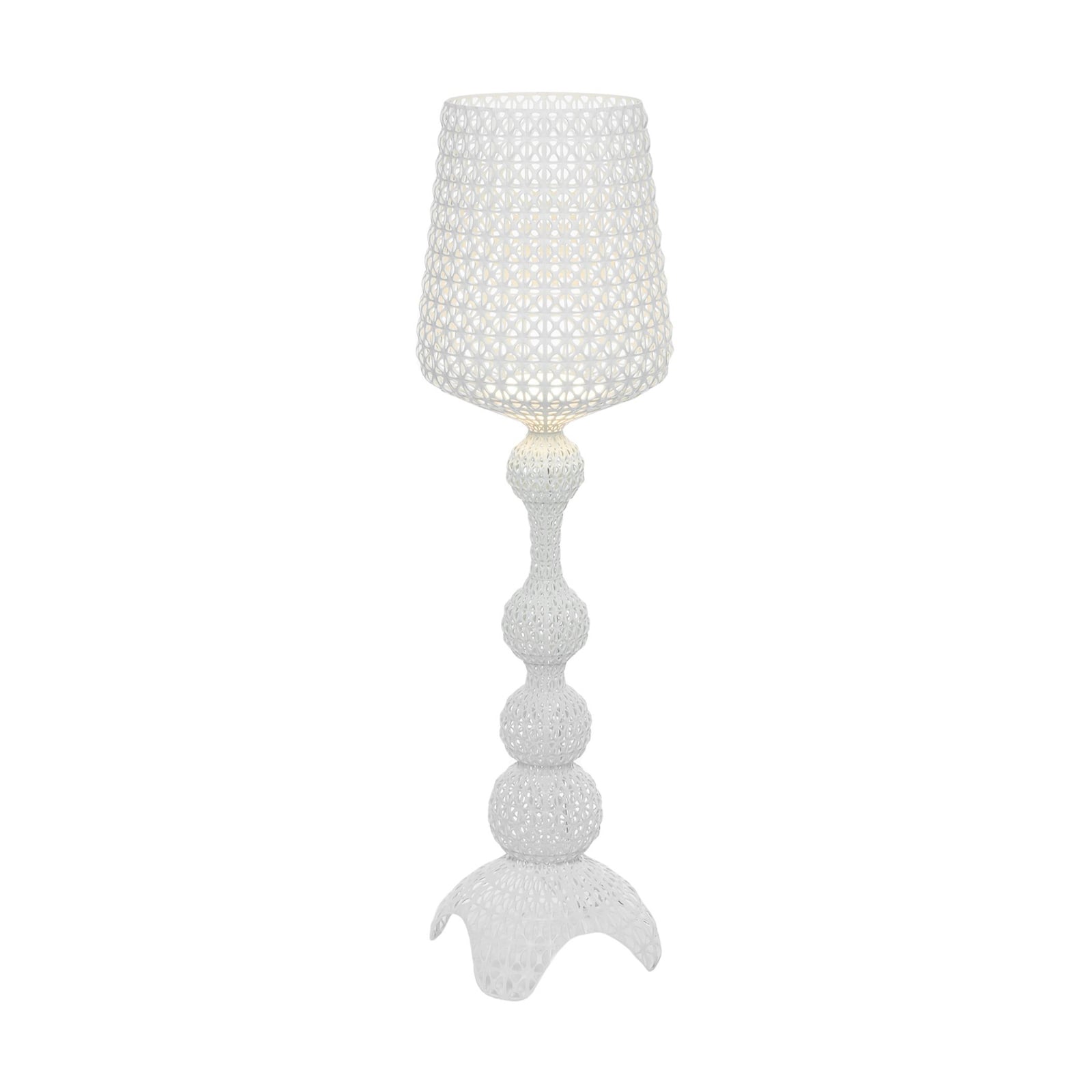 Montert LED gulvlampe Kabuki dimbar hvit polymer i rom