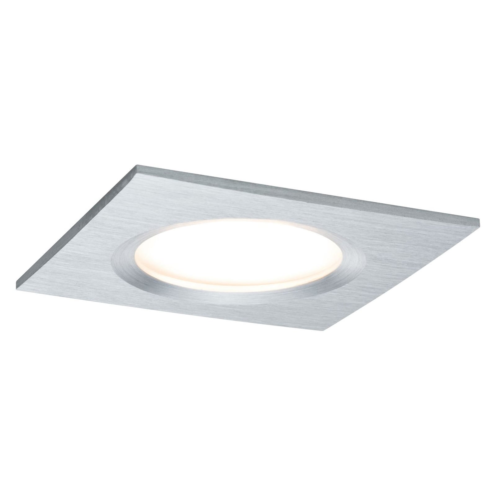 Montert LED innbyggingsspot Coin Slim dimbar 3-pk firkantet IP44 Paulmann i tak