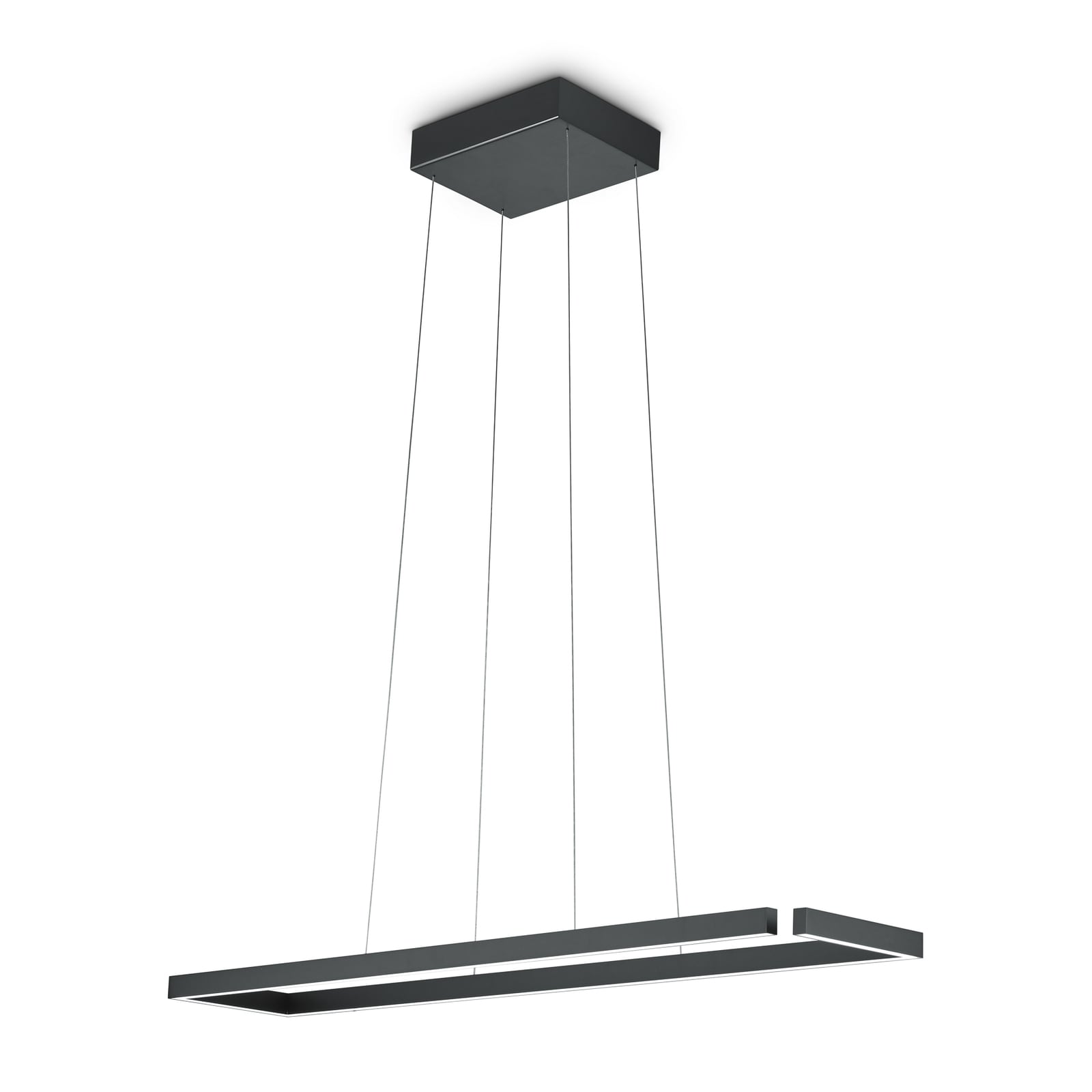 Montert LED pendellampe Marisa svart matt i rom