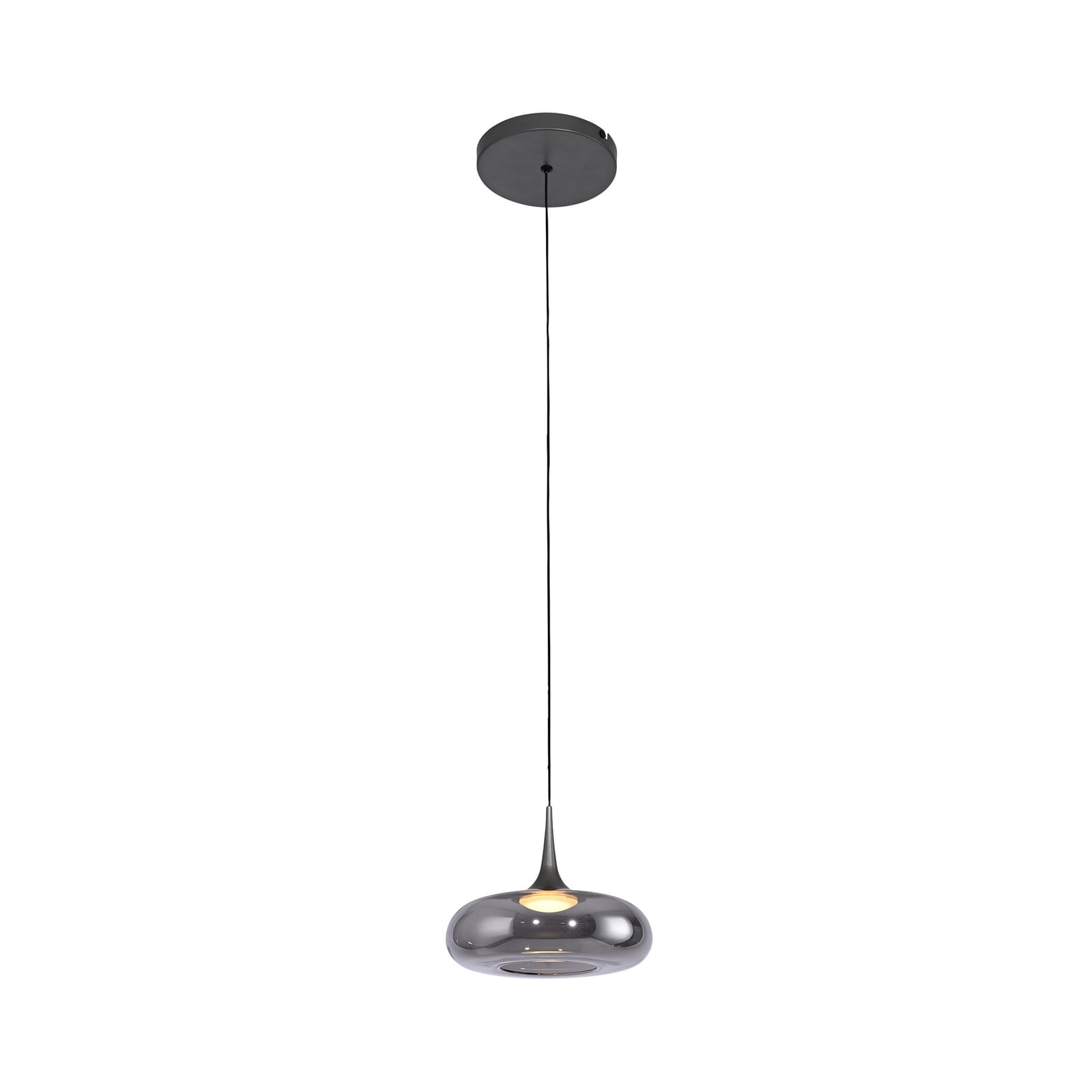 Montert LED pendellampe Posh røykglass dimbar i rom
