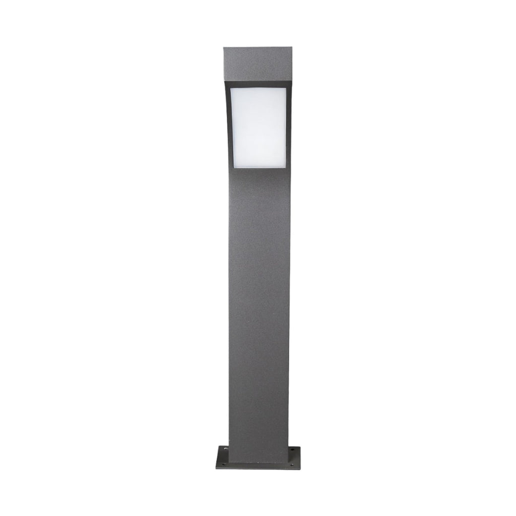 Montert LED stolpelampe Lennik antrasitt aluminium i hage