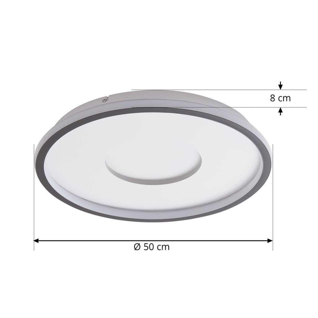 Montert LED taklampe Edenia svart hvit CCT i rom