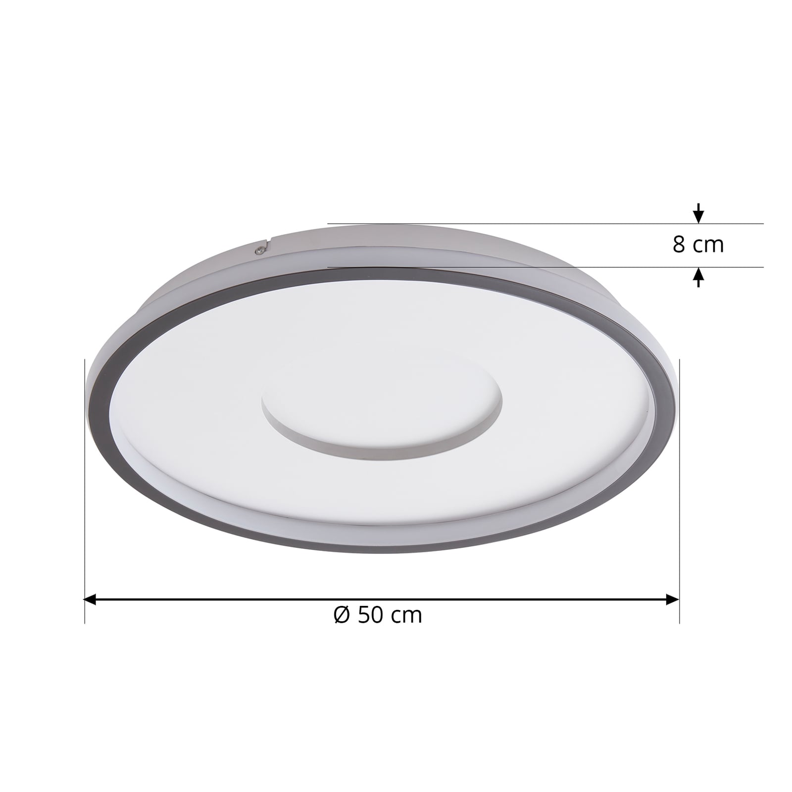 Montert LED taklampe Edenia svart hvit CCT i rom