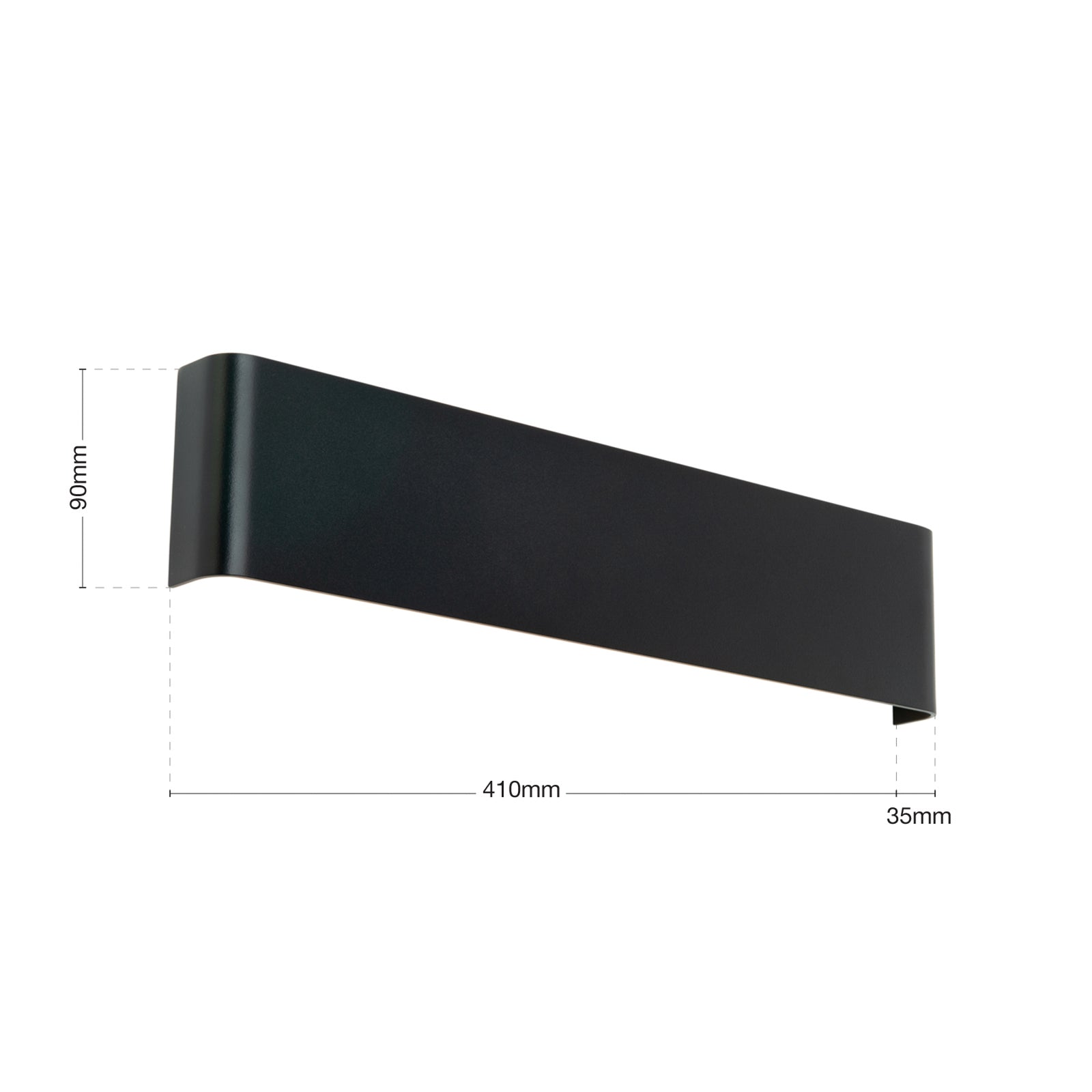 Montert LED-vegglampe Accent opp og ned svart 41 cm 14W i rom