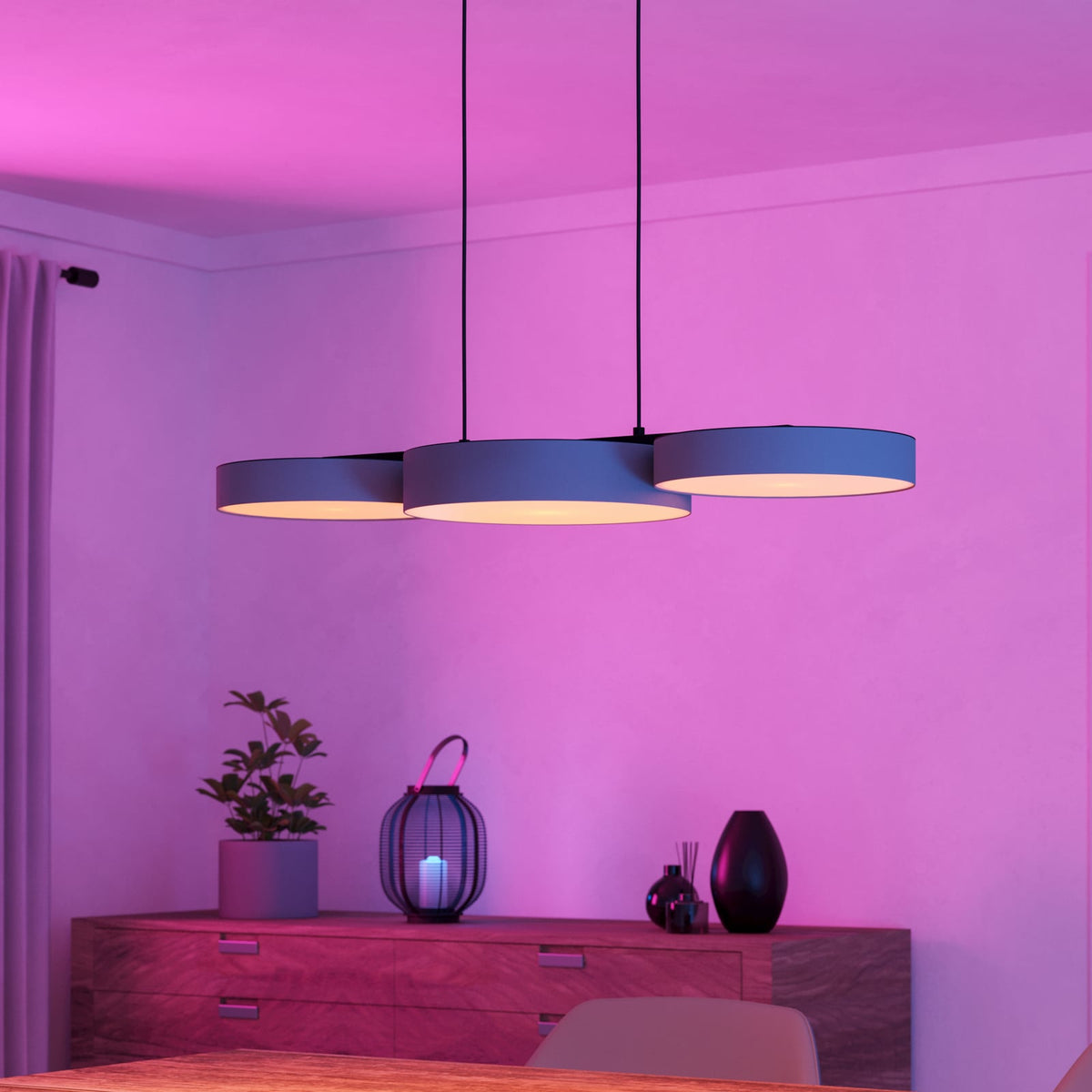 Montert Smart LED pendellampe Barbano-Z i stue