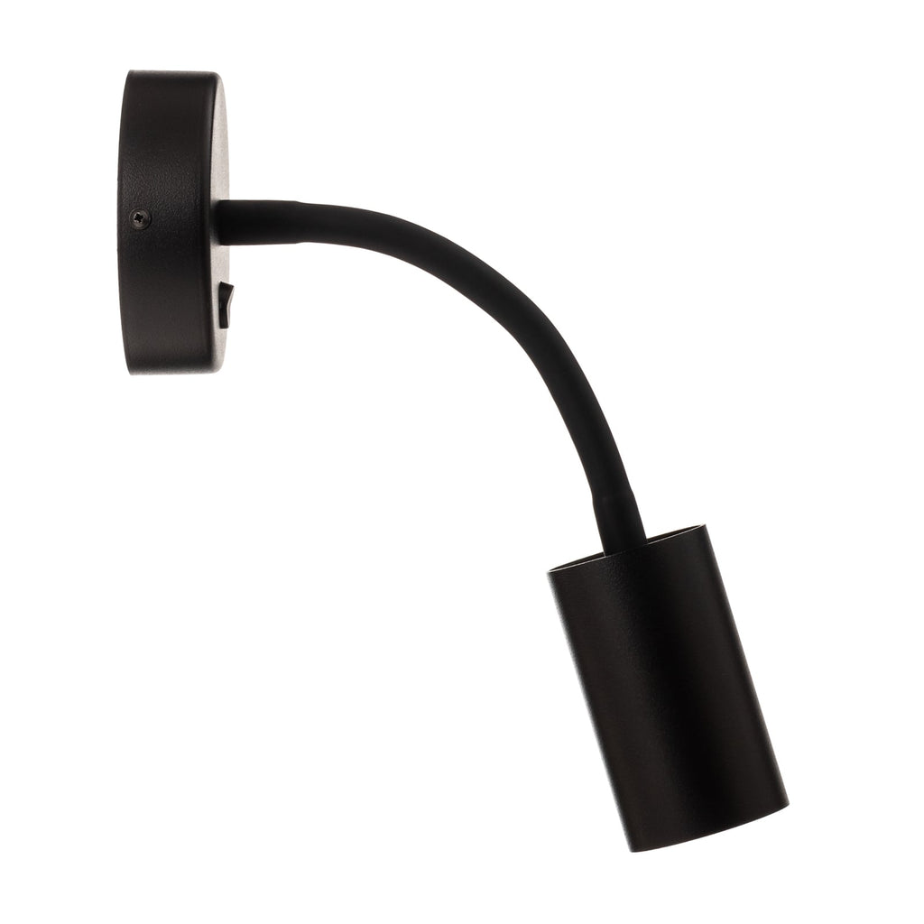 Montert Vegglampe Eye Flex S dimbar GU10 stål svart i rom