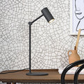 Montreux bordlampe i svart jern forfra