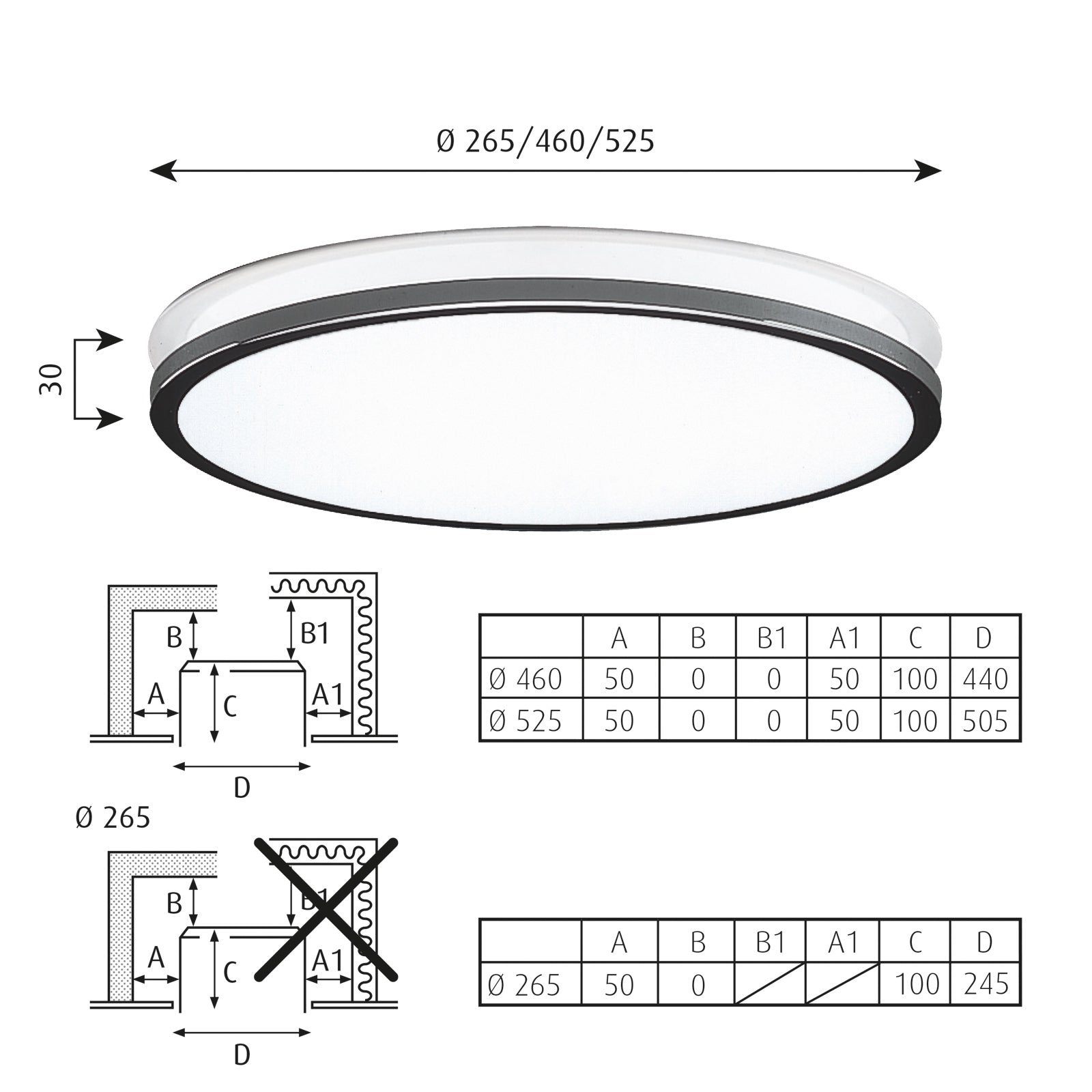 Munkegaard LED innbyggingsspot dimbar Ø46 cm krom 30W - Louis Poulsen bakside