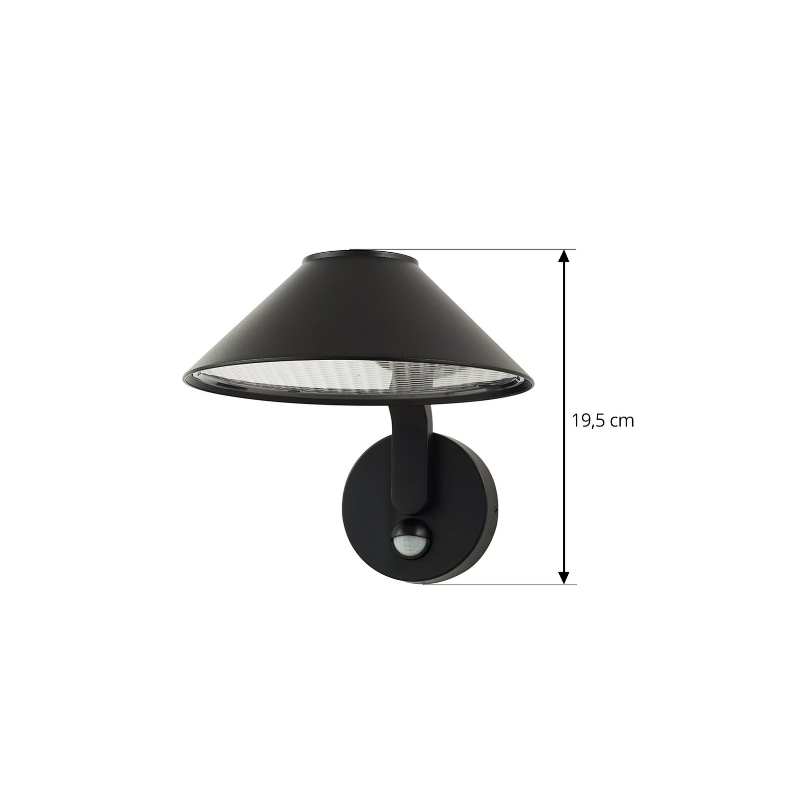 Nærbilde av bevegelsessensor på LED utevegglampe Capelo