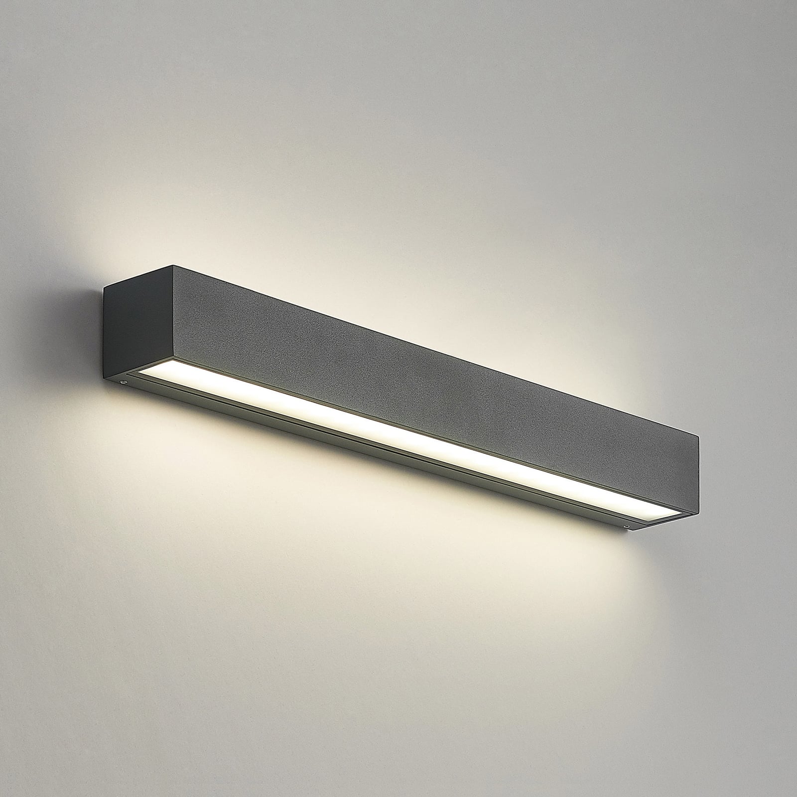 Nærbilde av LED-lys i utevegglampe Lengo 2-lys antrasitt