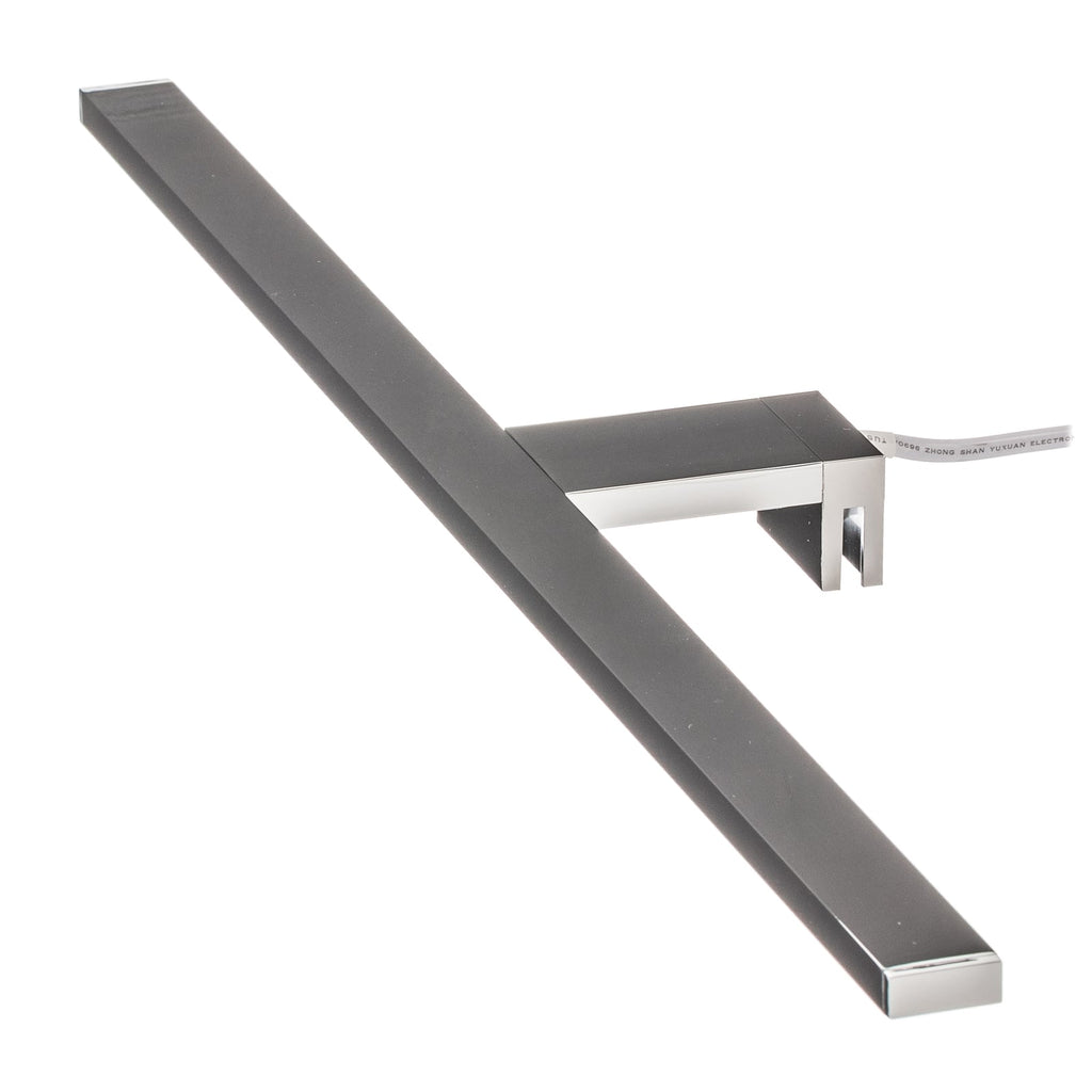 Nærbilde av LED speillampe Dun krom 60 cm LED-lys