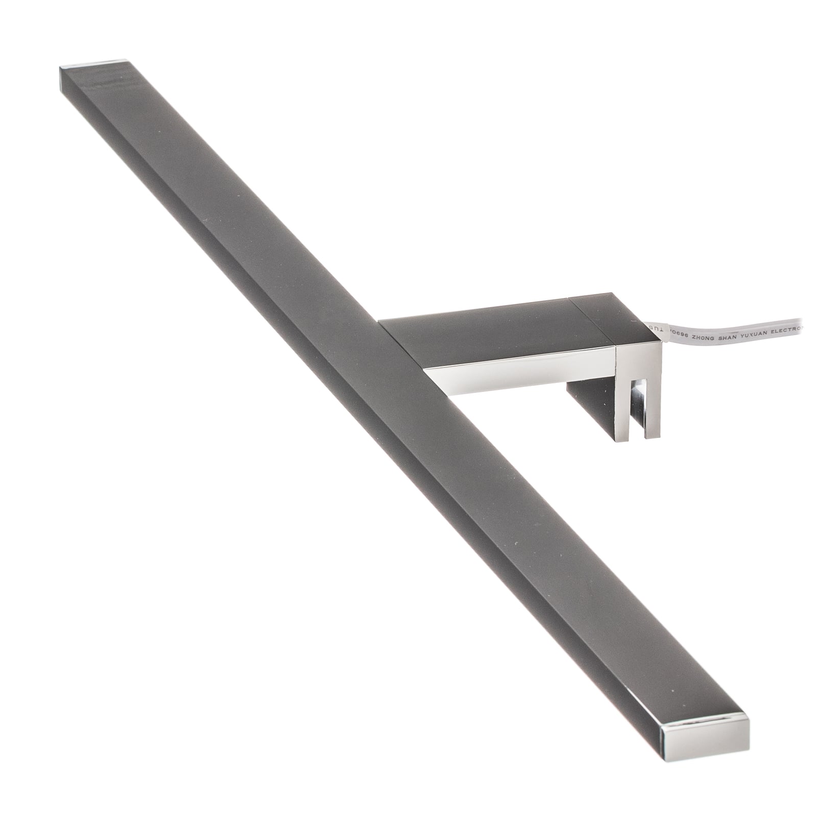 Nærbilde av LED speillampe Dun krom 60 cm LED-lys
