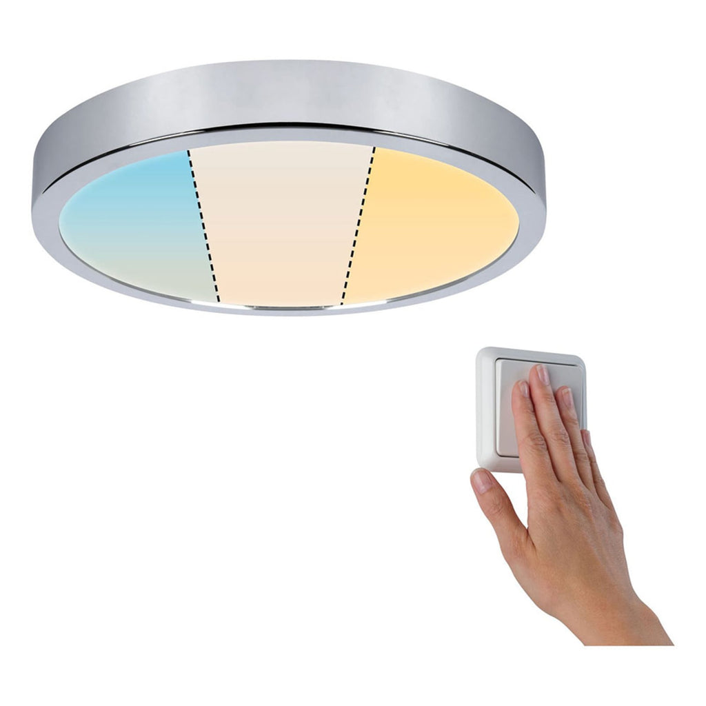 Nærbilde LED taklampe Aviar WhiteSwitch krom