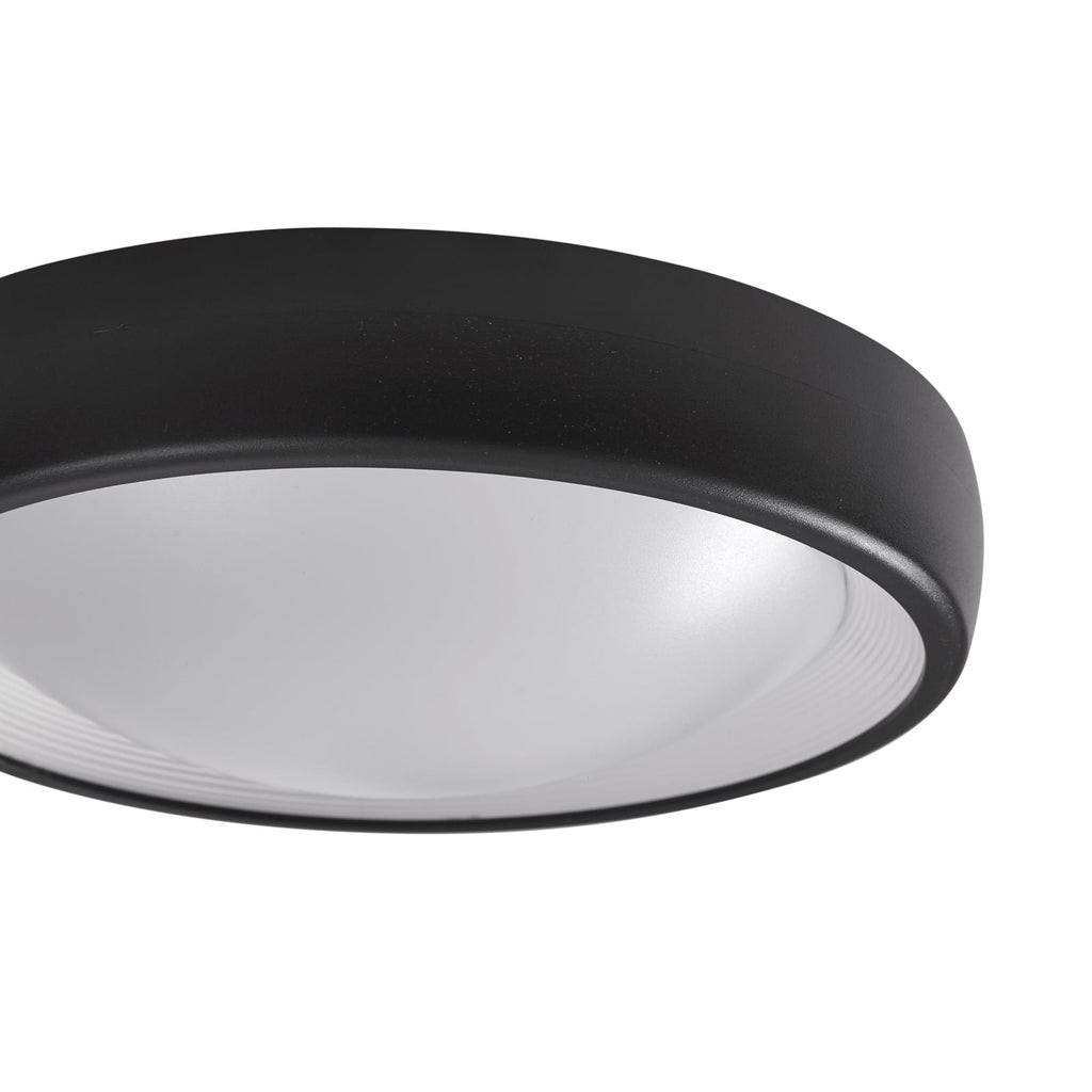 Nærbilde av LED utetaklampe Niniel svart
