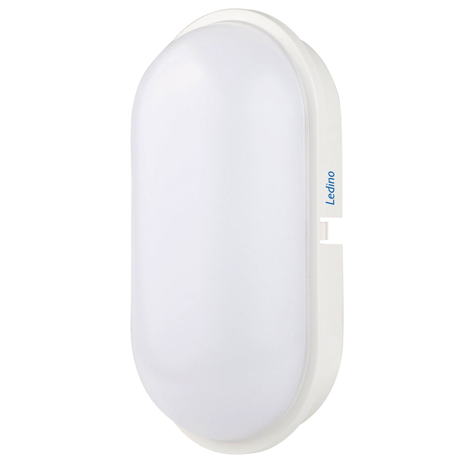 Nærbilde av LED utevegglampe Schwabing XXL oval hvit