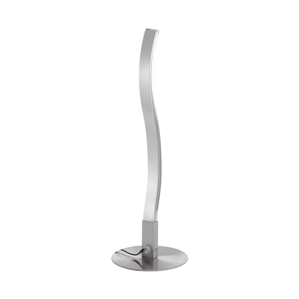Nærbilde av LED bordlampe Wave varmhvit 3000K 30 cm hvit/sølv lys