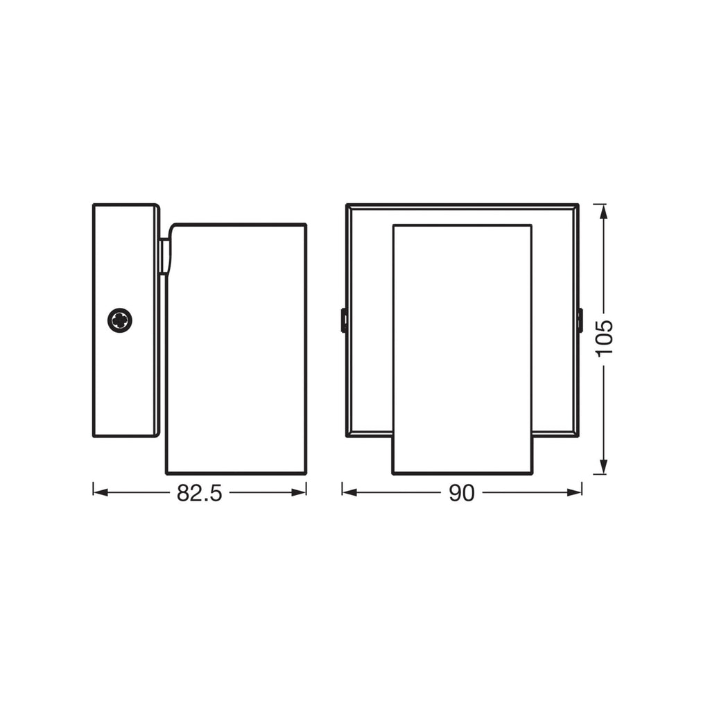 OCTAGON veggspot hvit GU10 LED dimbar 2700K OSRAM bakside