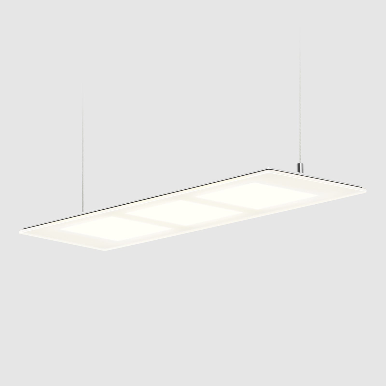 OLED pendellampe flat dimbar hvit glass 47 cm 17W forfra