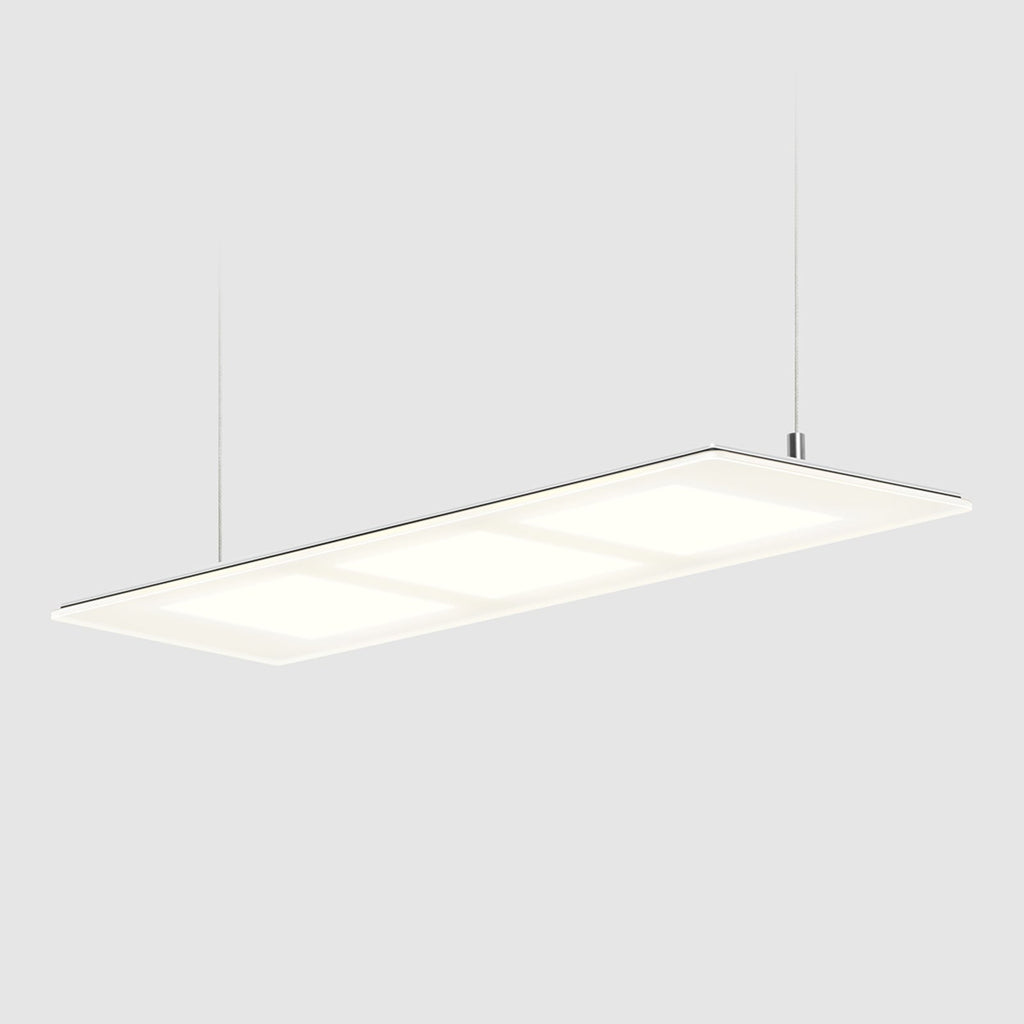 OLED pendellampe flat dimbar hvit glass 47 cm 17W forfra