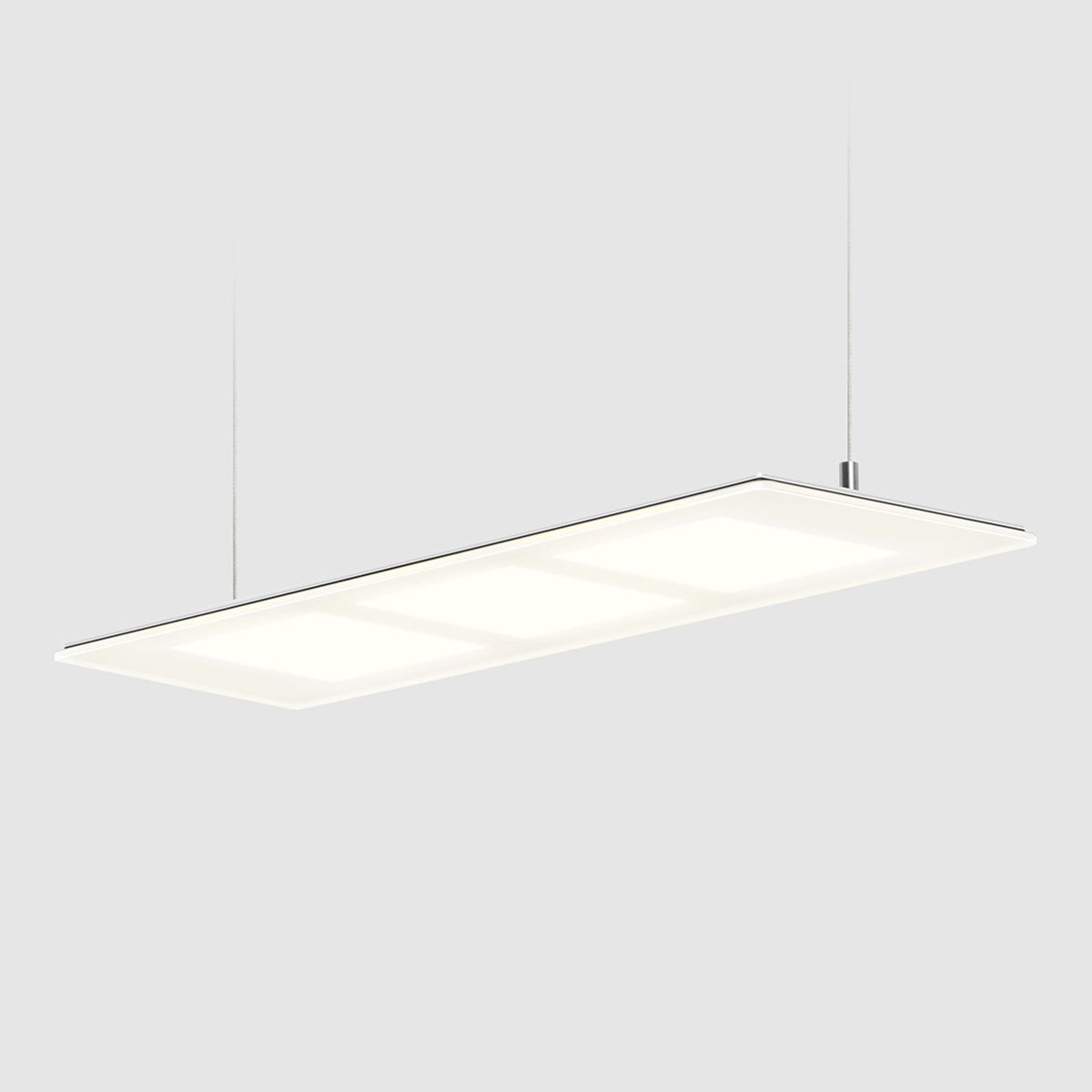 OLED pendellampe flat dimbar hvit glass 47 cm 17W forfra