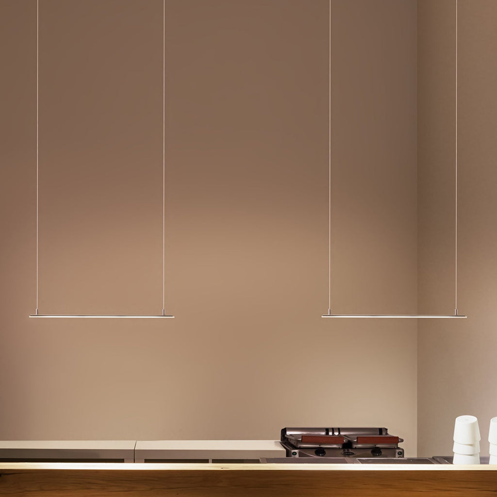 Detalj av OLED pendellampe flat dimbar hvit glass 47 cm 17W