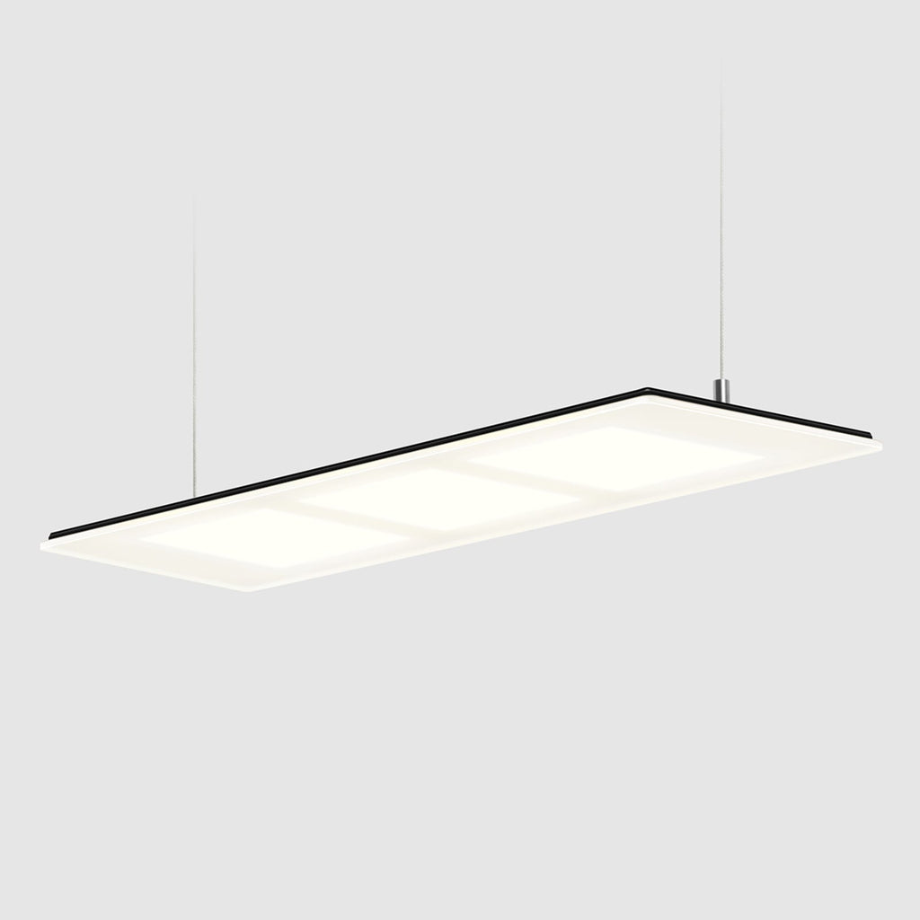 OLED pendellampe flat dimbar svart glass 47 cm 17W - OMLED forfra