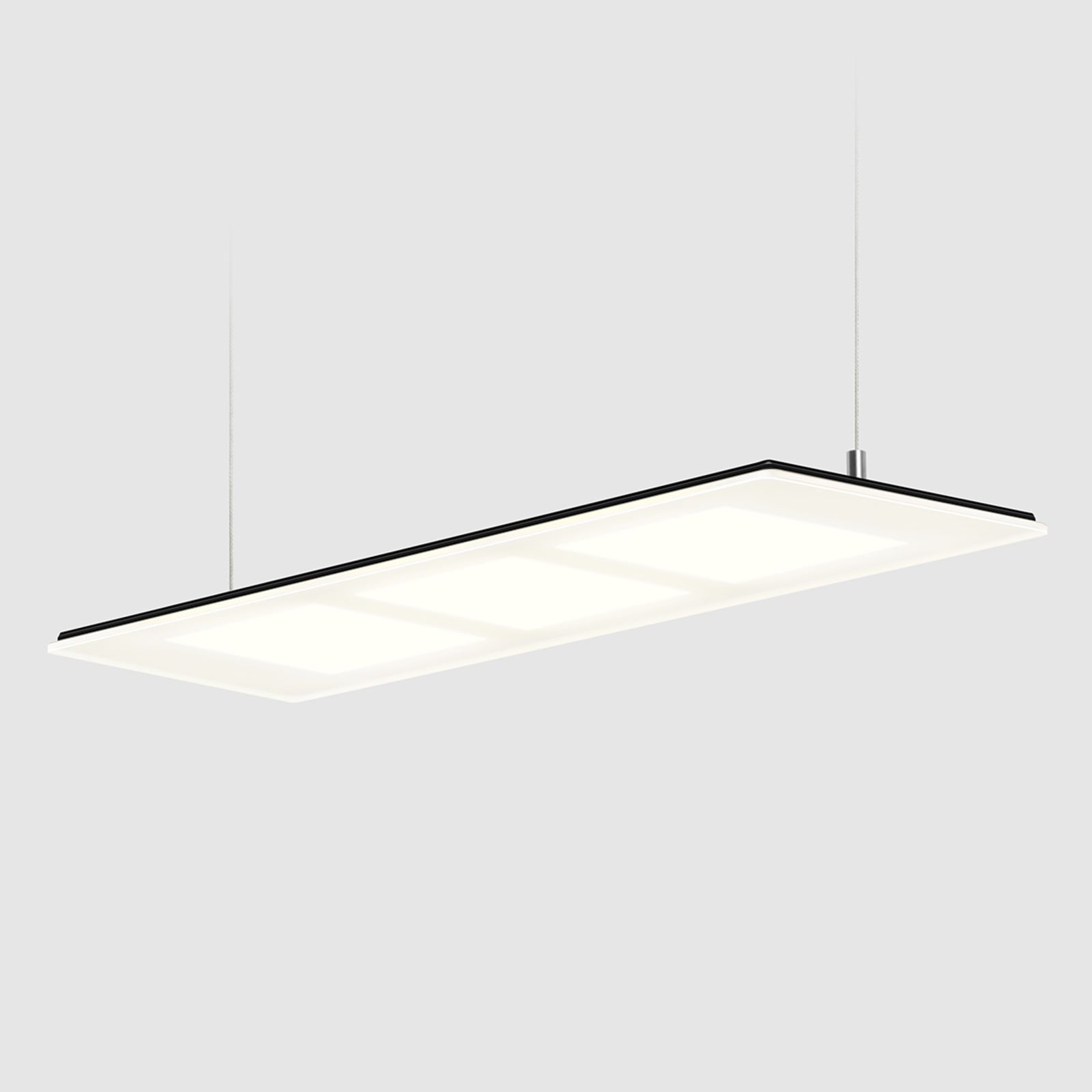 OLED pendellampe flat dimbar svart glass 47 cm 17W - OMLED forfra