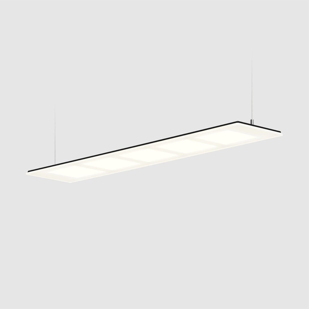 OLED pendellampe flat dimbar svart/hvit glass 73 cm 30W - OMLED forfra