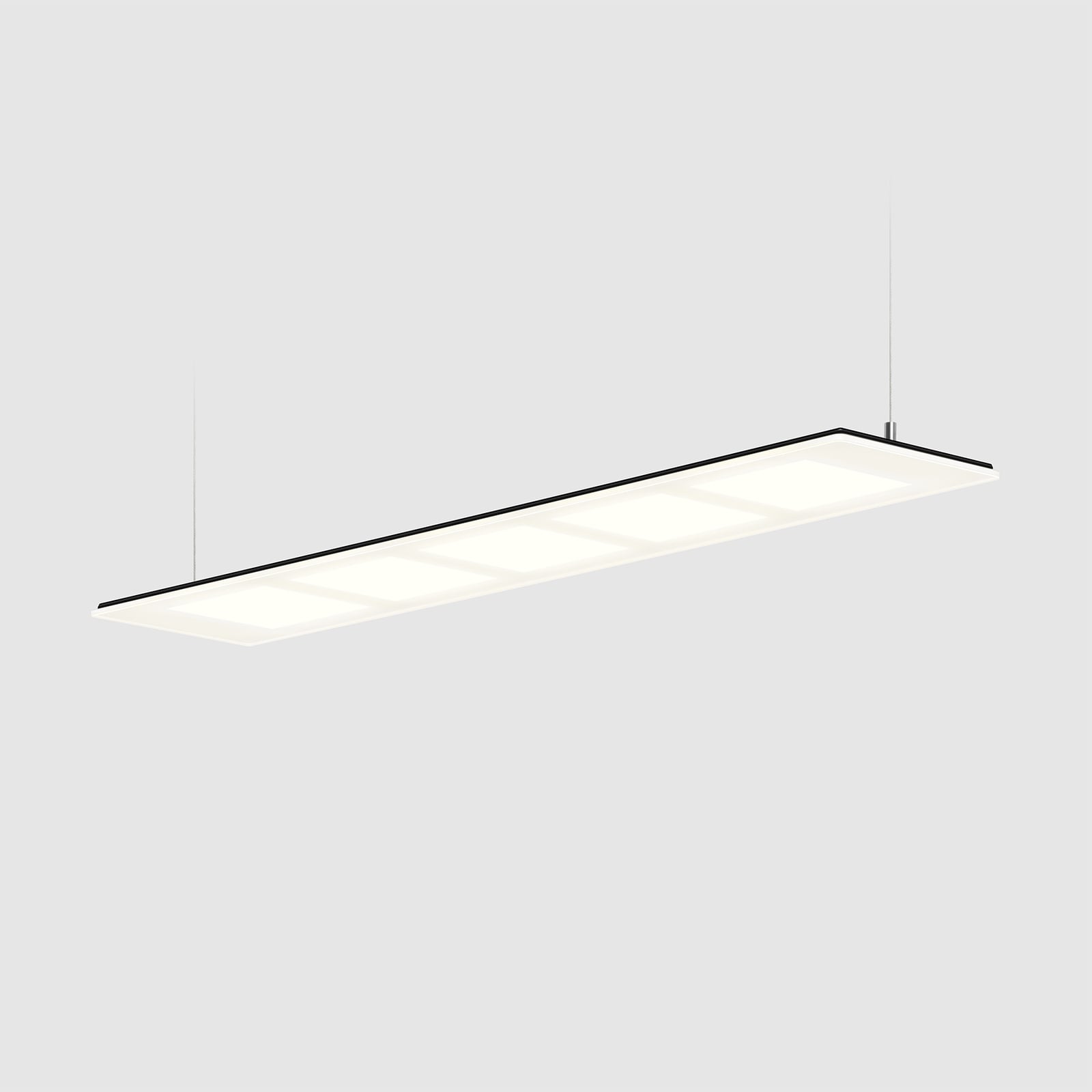 OLED pendellampe flat dimbar svart/hvit glass 73 cm 30W - OMLED forfra