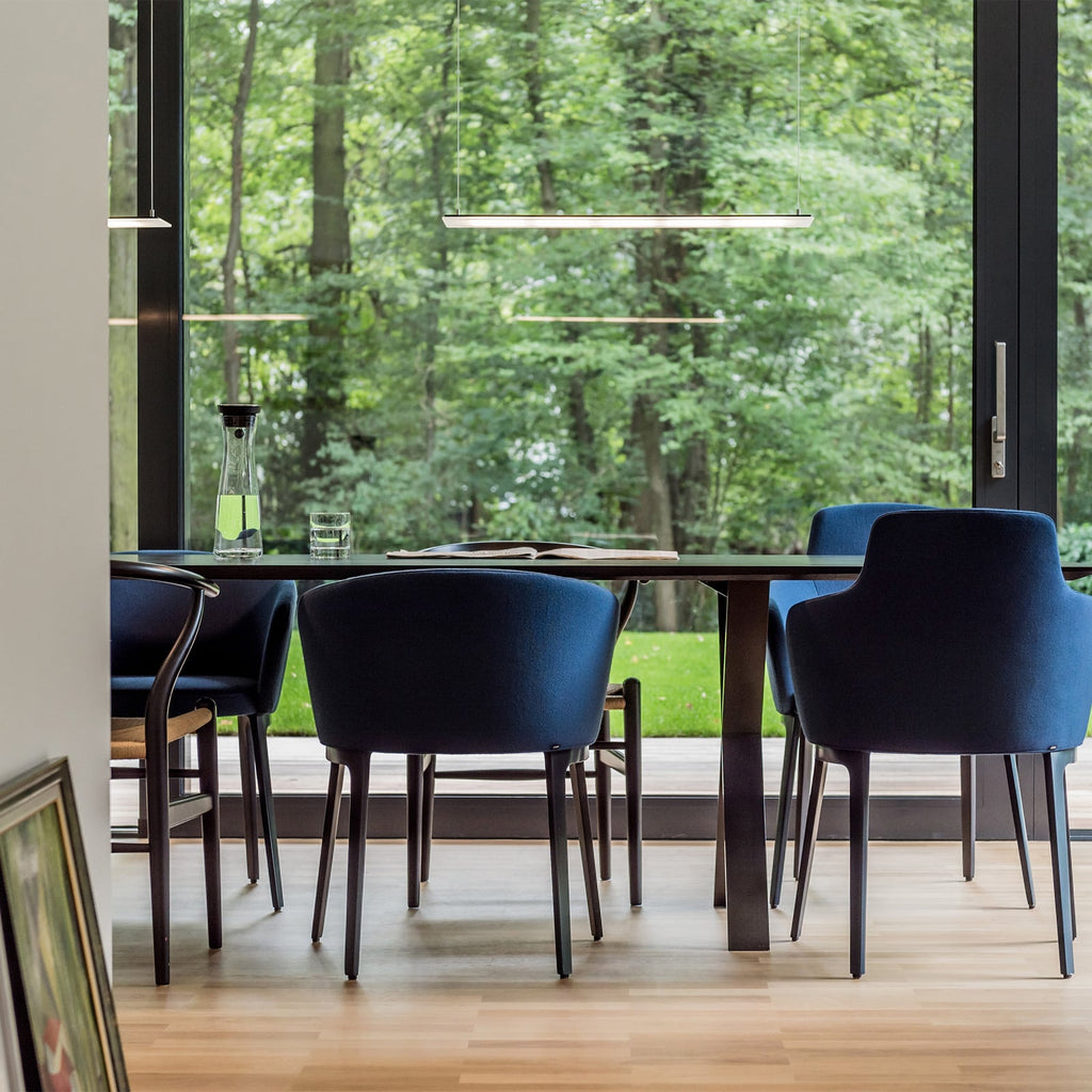 Detalj av OLED pendellampe flat dimbar svart/hvit glass 73 cm 30W - OMLED