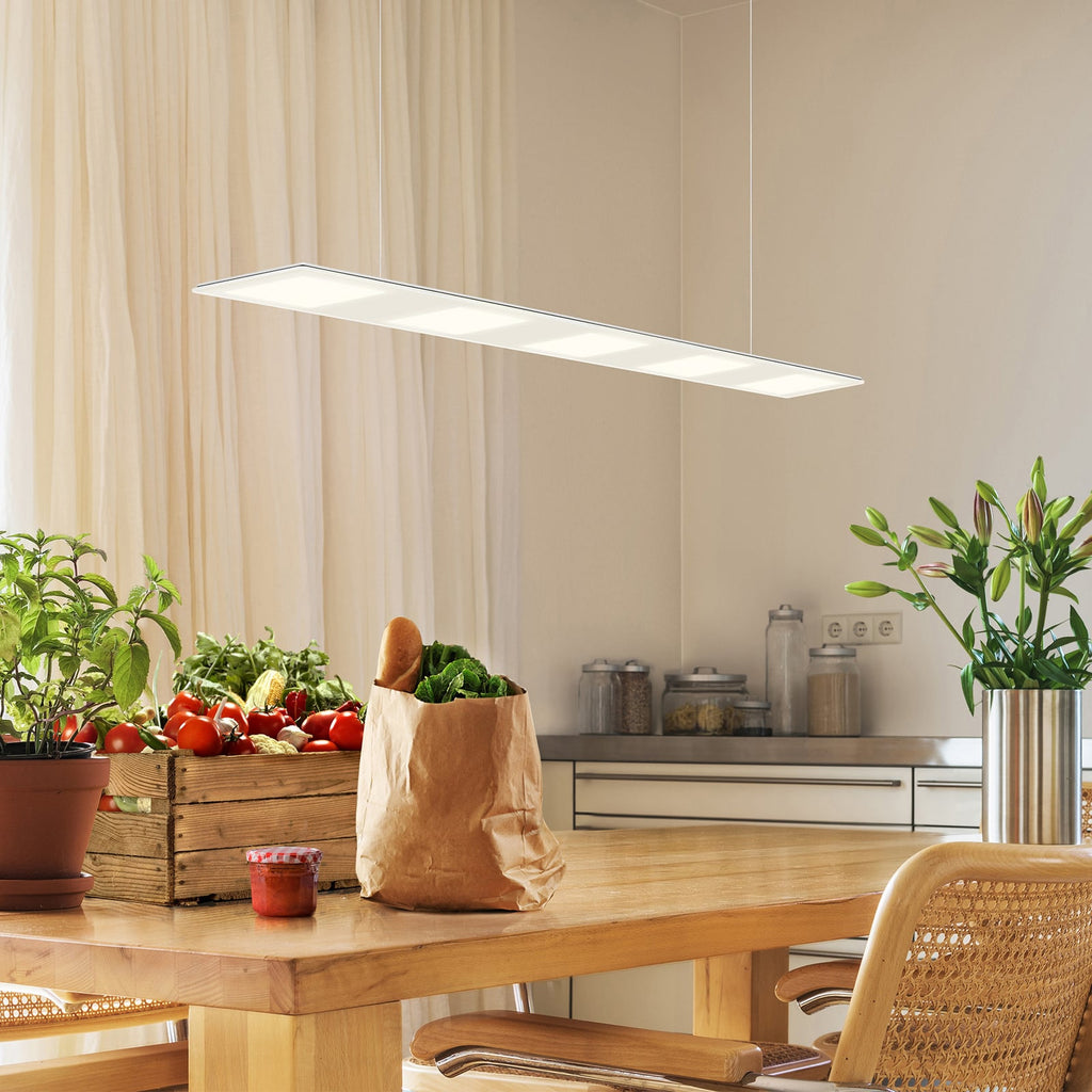 OLED pendellampe One s5L glass dimbar 96 cm hvit/svart montert
