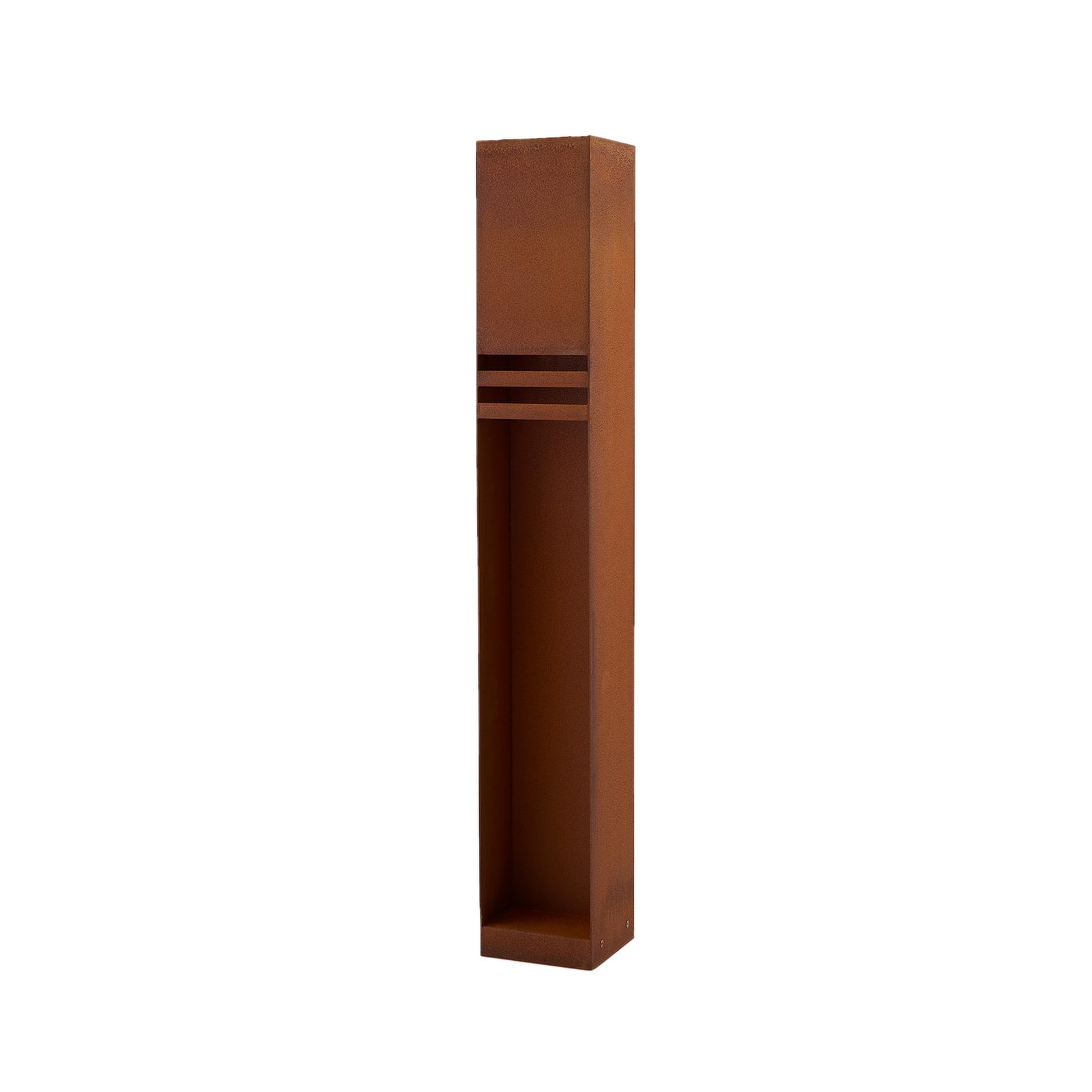Oxido LED sti-lampe cortenstål rustfarget 80 cm montert i hage